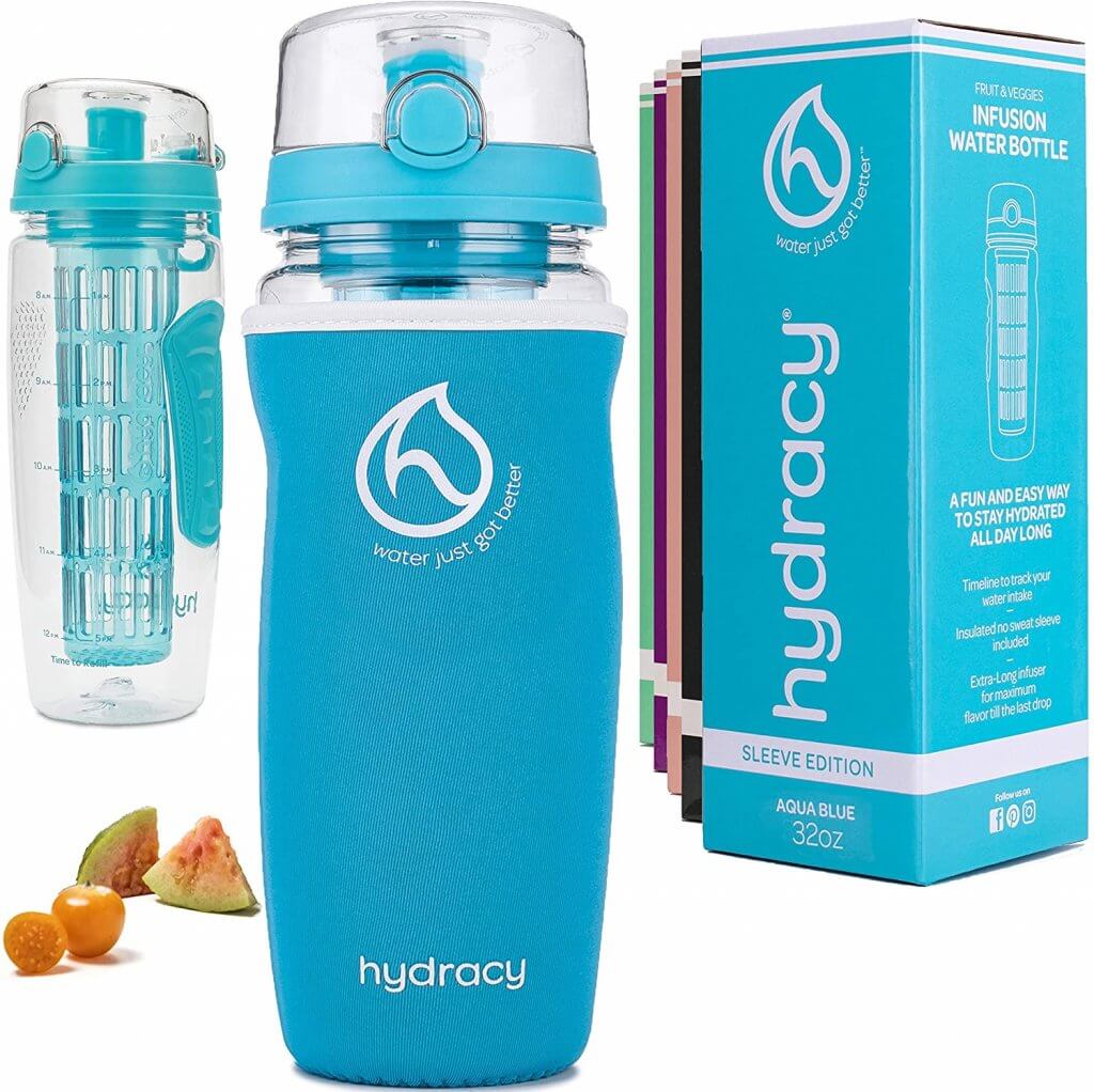 hydracy water bottle with time marker