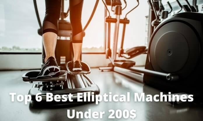 woman using elliptical machine in the gym