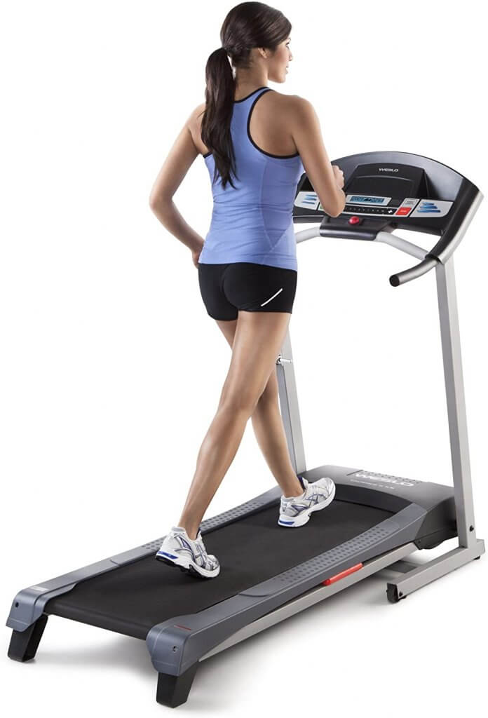 Woman walking on treadmill
