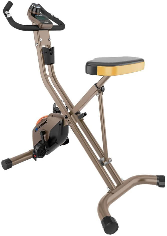 Exerpeutic Gold Foldable Exercise Bike (400lbs)