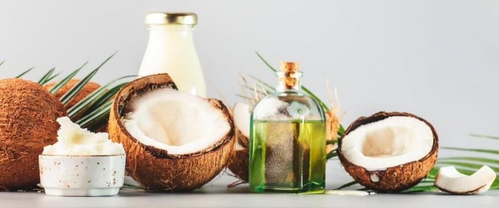 Medium Chain Triglyceride Oil and coconuts 