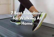 Walking on treadmill