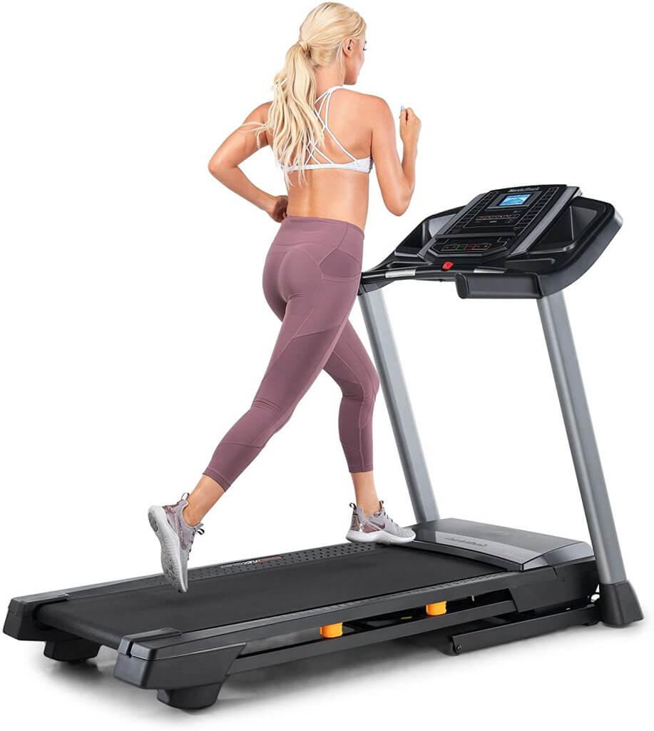 Woman running on NordicTrack T Series Treadmills