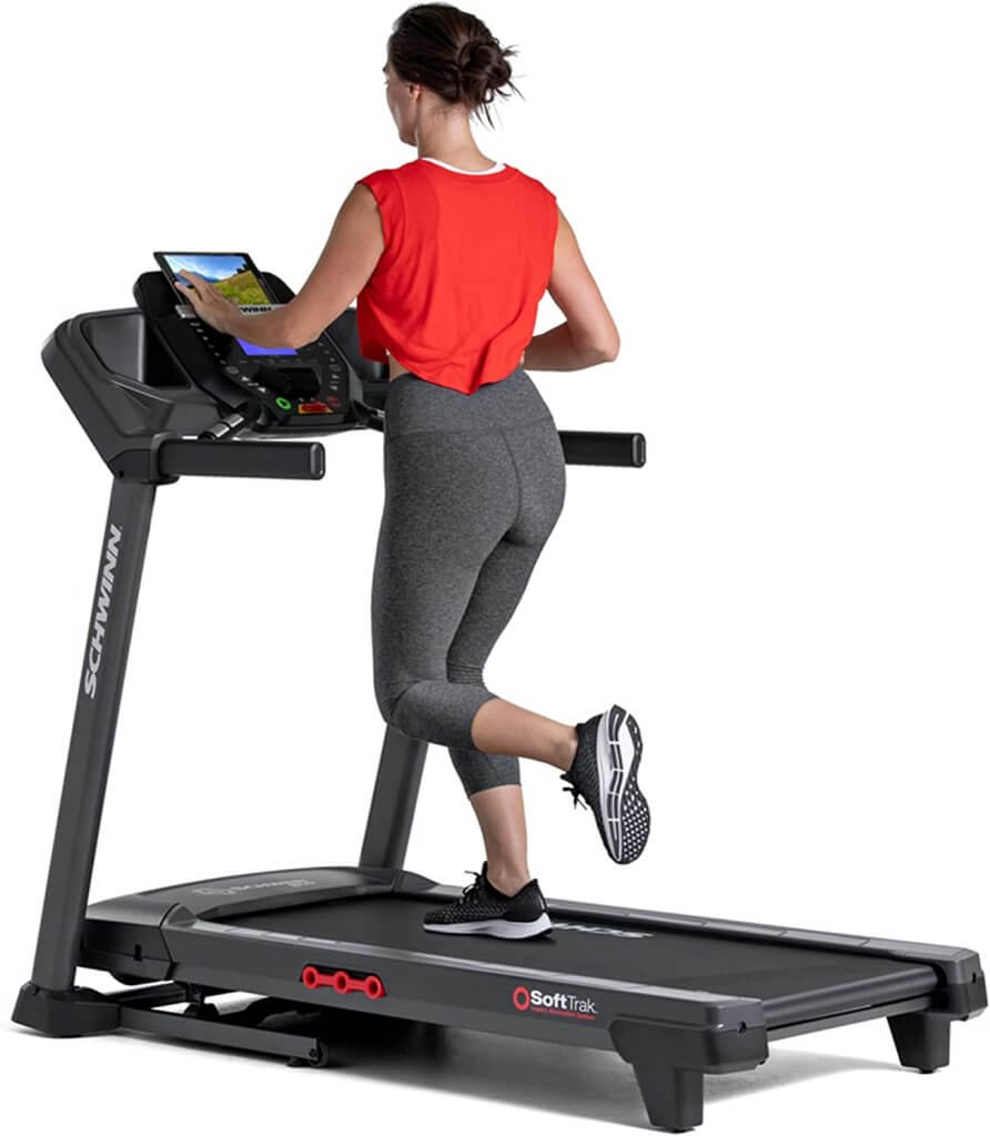 Woman running on Schwinn Fitness 810 Treadmill