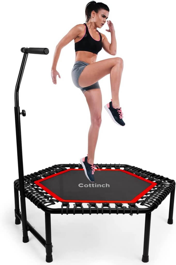 Cottinch Fitness Trampoline, Mini Exercise Rebounder