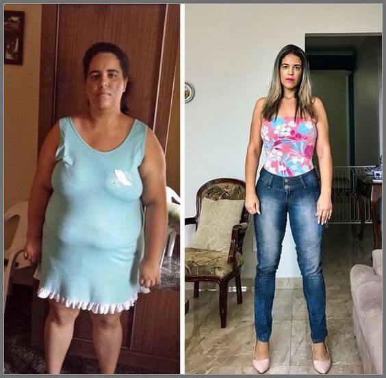 before and after weight loss transformation