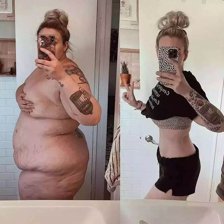 before and after body transformation