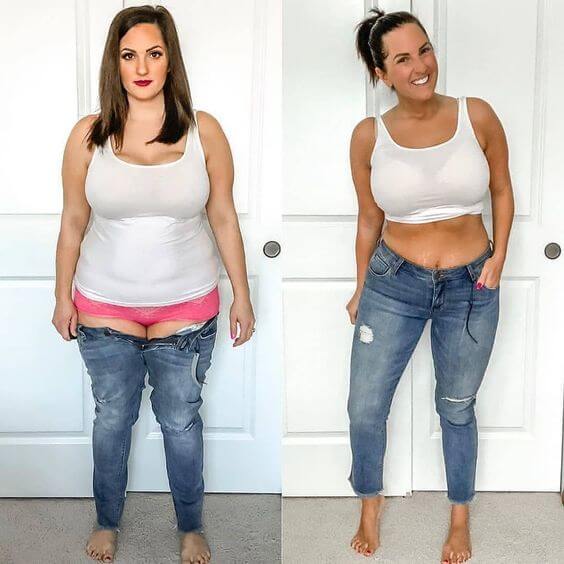 before and after weight loss picture