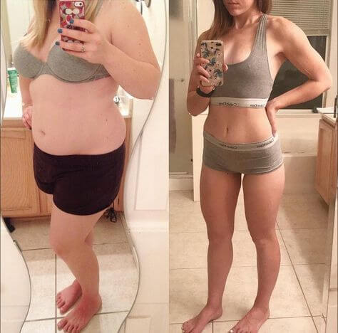 before and after weight loss picture