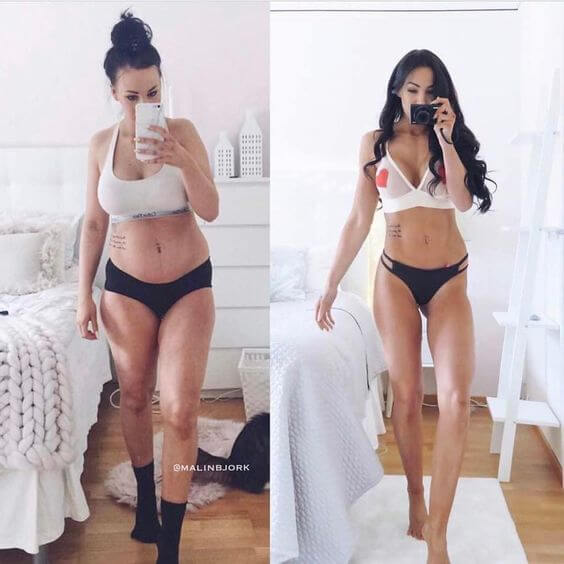 female weight loss picture before and after
