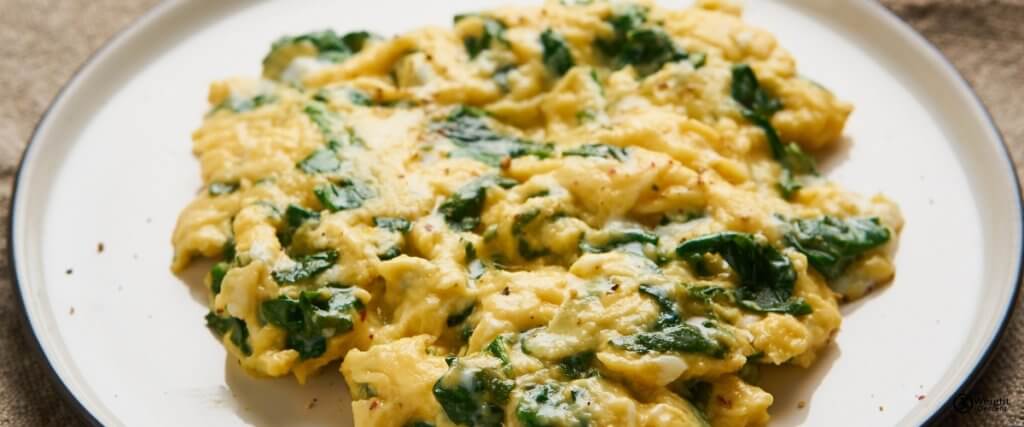 Scrambled Eggs and Spinach